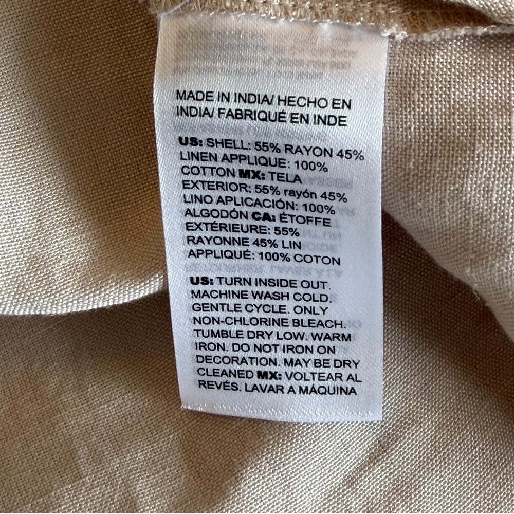 Chicos Puff Sleeve Linen Blend Shirt, Size 3 = 14
**Shirt only this listing** - Picture 8 of 10